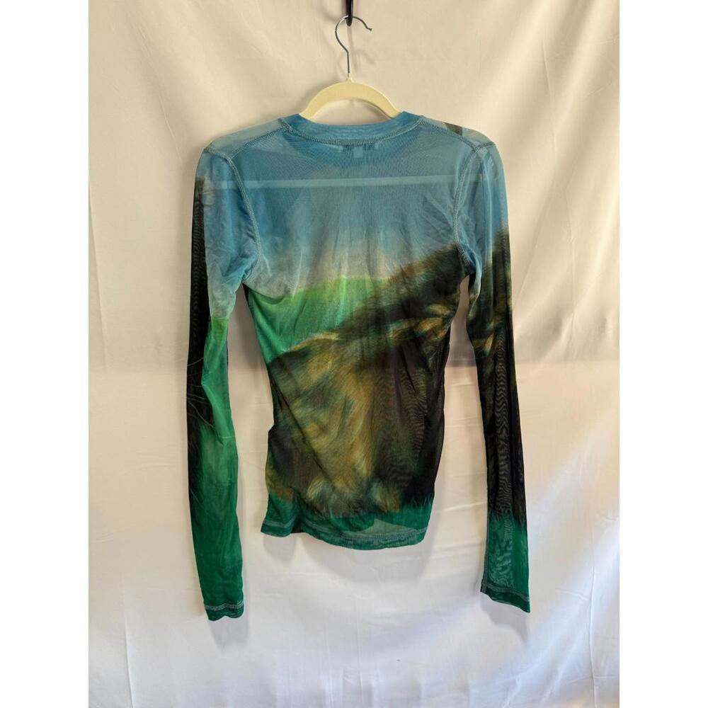 JW Anderson Cat Graphic Multicolor Mesh Top Size S with Fabric Pull - Picture 5 of 10